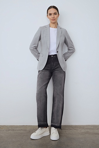 Жакет приталенного кроя, светло-серый MIRA