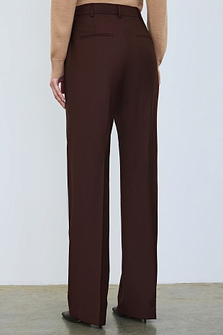 Прямые брюки со стрелками, шоколадные ANNIKA