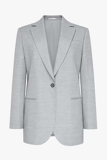 Жакет-оверсайз прямого кроя, светло-серый MILA