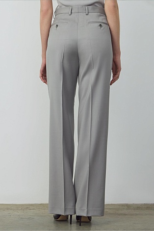 Прямые брюки со стрелками, цвет светло-серый L
