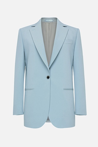 Жакет на одной пуговице, пыльный голубой MILA