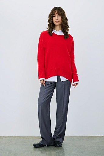 Джемпер оверсайз красного цвета