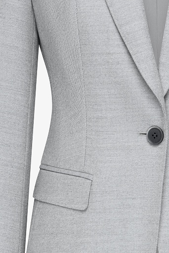 Жакет приталенного кроя, светло-серый MIRA