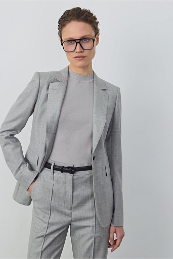 Жакет на одной пуговице, цвет светло-серый KARLA
