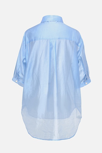 Нежно-голубая блузка с рукавом 1/2