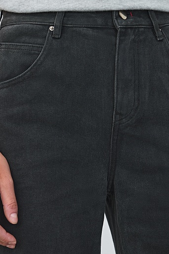 Свободные прямые джинсы, черные