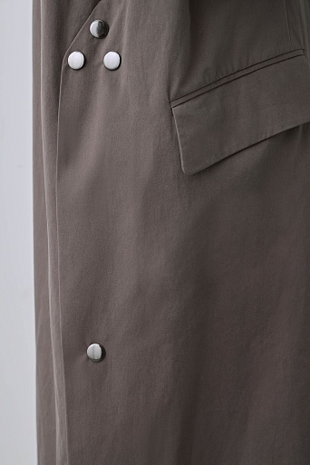 Плащ прямого кроя, коричневый