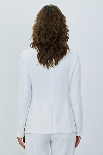 Приталенный жакет на двух пуговицах, белый AGATHA