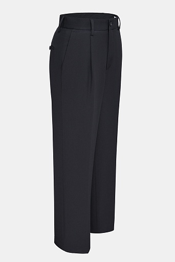 Свободные брюки со стрелками, черные