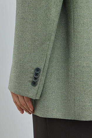 Пиджак оверсайз на четырех пуговицах, мятный M