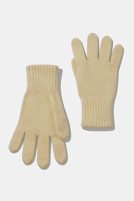 Перчатки с ангорой, кремовые 