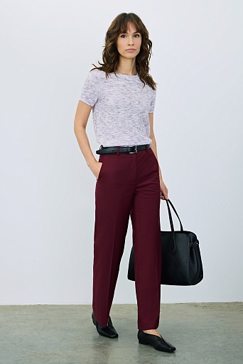 Трикотажная футболка, сиреневый меланж