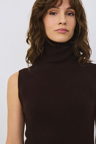 Топ без рукавов, шоколадный