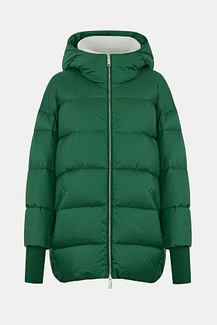 Изумрудный пуховик оверсайз