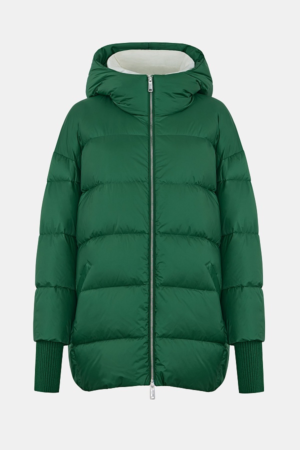 Изумрудный пуховик оверсайз