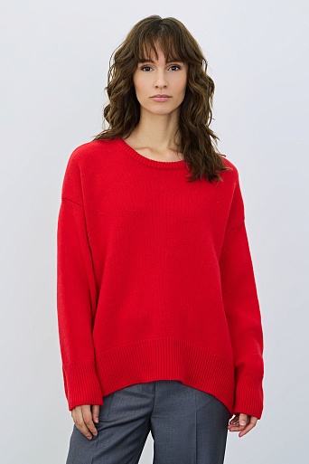 Джемпер оверсайз красного цвета