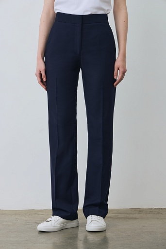 Темно-синие брюки прямого кроя STELLA II