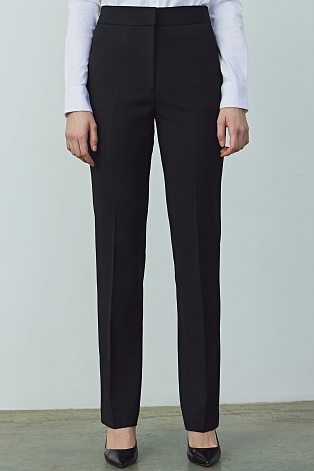 Прямые брюки со стрелками, черные STELLA II