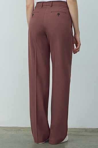 Прямые костюмные брюки со стрелками, темно-розовые LUCIA