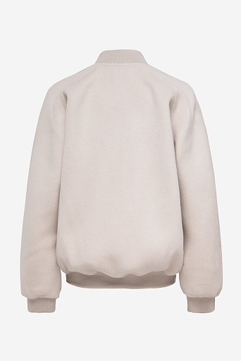 Бомбер из шерсти, песочный