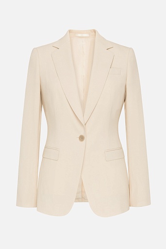 Кремовый жакет на одной пуговице MIRA