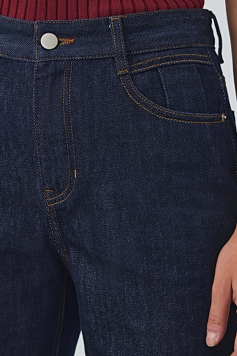 Джинсы клеш, темно-синие
