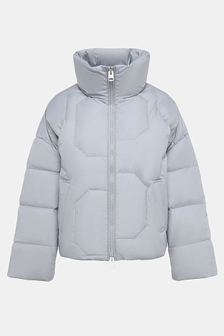 Укороченная куртка на молнии, светло-серая