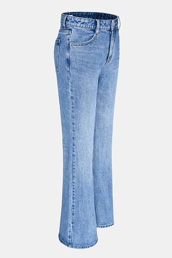 Джинсы клеш, голубые 