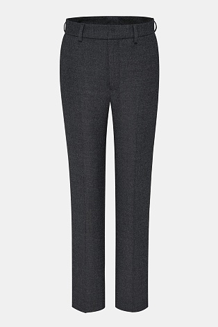 Зауженные брюки со стрелками, темно-серый меланж