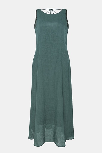 Платье-сарафан А-силуэта, цвет полынь