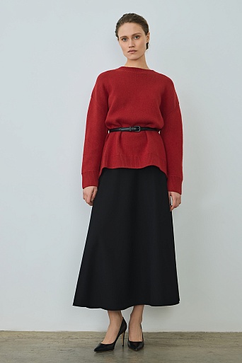 Джемпер оверсайз, красный