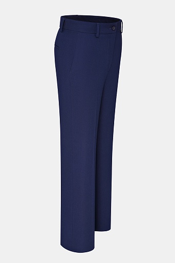 Прямые брюки со стрелками, темно-синие