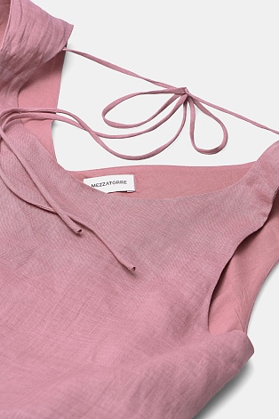 Платье-сарафан А-силуэта, пудровое