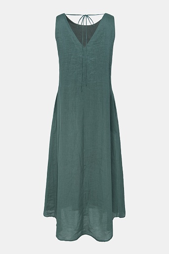 Платье-сарафан А-силуэта, цвет полынь