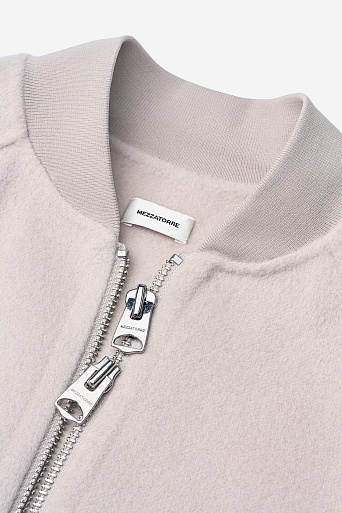 Бомбер из шерсти, песочный