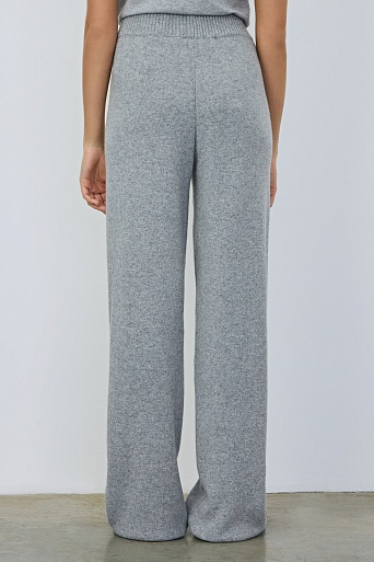 Свободные трикотажные брюки с кашемиром, светло-серые