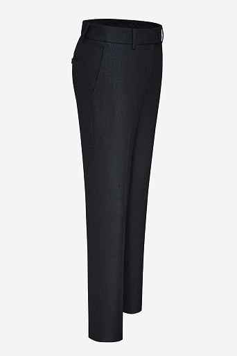 Костюмные брюки в тонкую полоску, черные EMMY