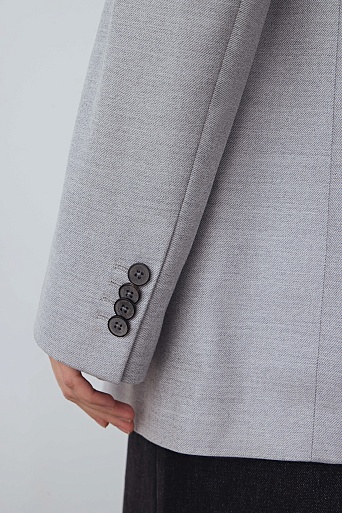 Жакет-оверсайз прямого кроя, светло-серый MILA