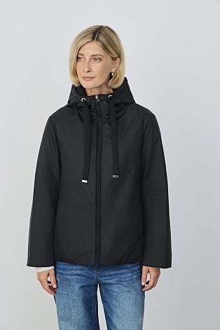 Куртка на молнии, черная