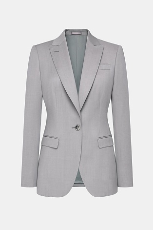 Жакет на одной пуговице, цвет светло-серый B