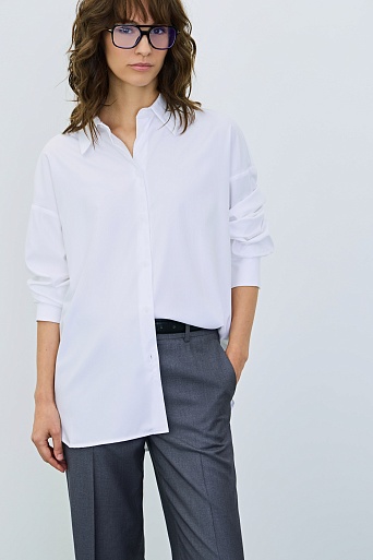 Рубашка оверсайз, белая