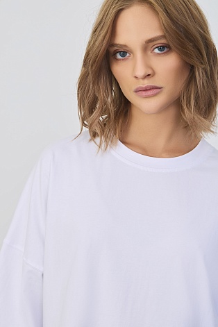 Футболка оверсайз, белая