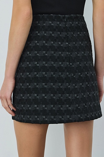 Мини-юбка, черная с узором LESLIE