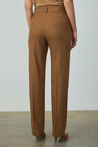 Прямые брюки со стрелками, цвет светлый шоколад T