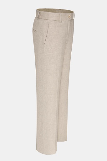 Прямые брюки со стрелками, цвет бежевый меланж MARIA