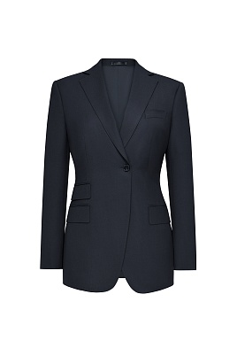 Приталенный жакет с декоративной складкой, черный