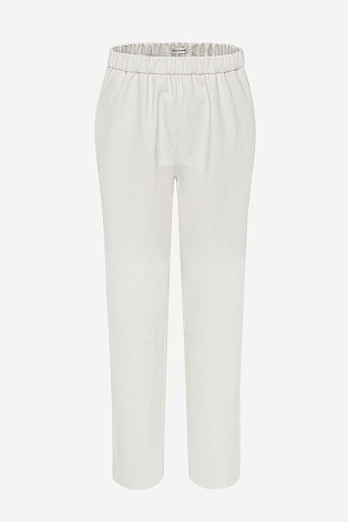 Белые брюки из экокожи