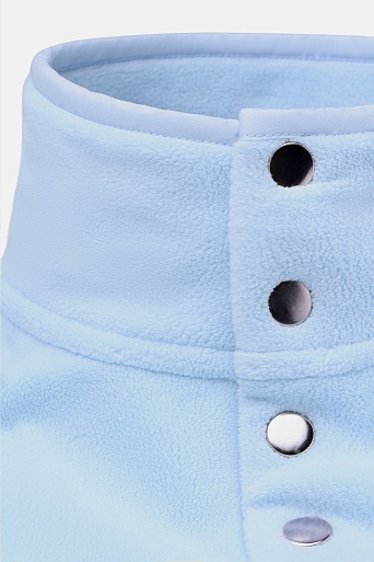 Флисовая олимпийка на кнопках, нежно-голубая