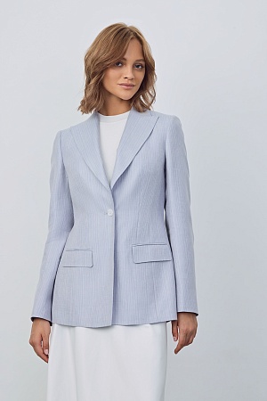 Серый пиджак в синюю клетку SMOKING II