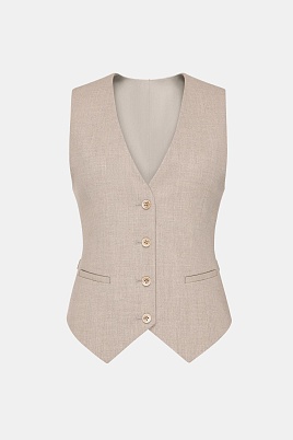 Костюмный жилет, цвет бежевый меланж VIVIENNE